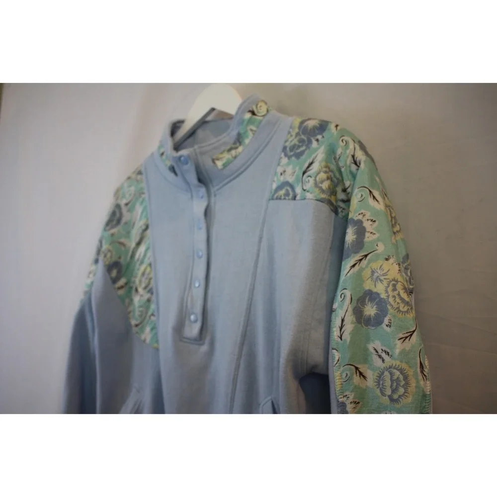 Chinawear by Morsly Sweater Womens Medium Vintage Pullover Blue Grandmacore